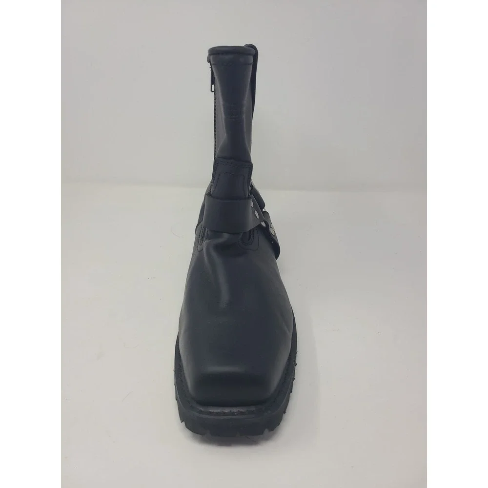 Men's Ride Tec Black Leather Harness Motorcycle Boots Size 11